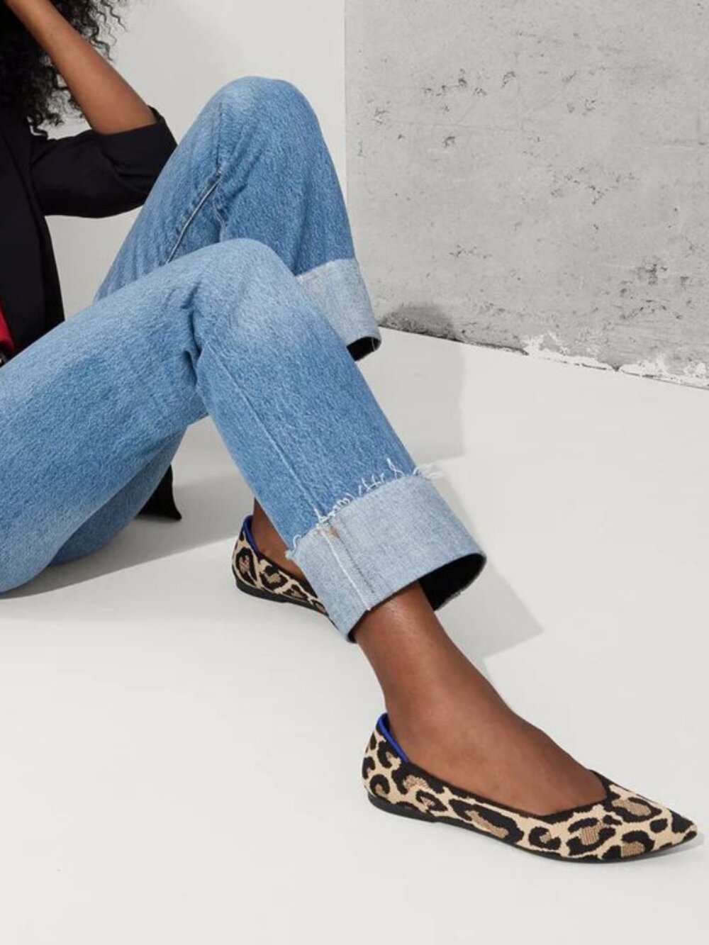 Rothy's The Point II Flats Shoes Size 12.5 Desert Cat Leopard Print NEW - Picture 2 of 16